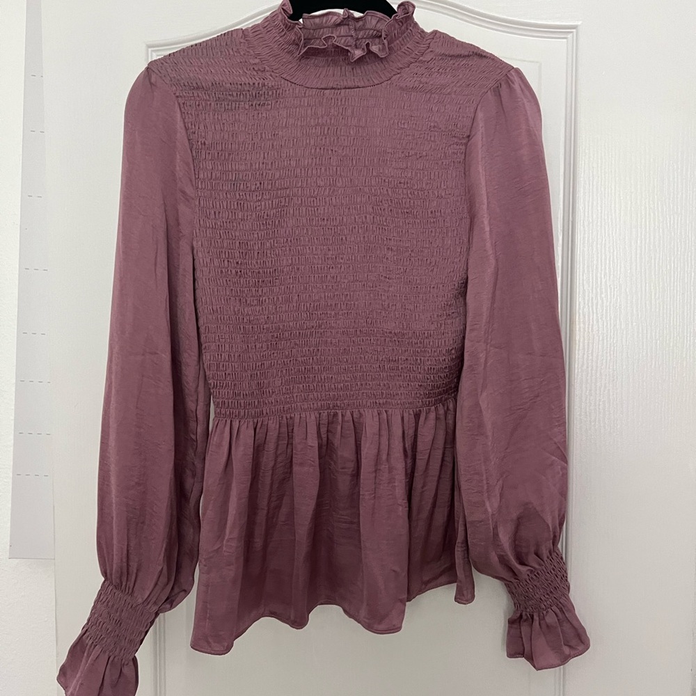 Vici Smocked Blouse SZ XS